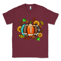 Burgundy fall football sunflower and fall Classic Tee - AdoDesignShop