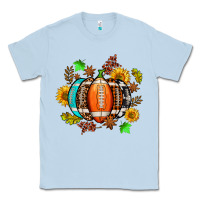 Dusty Blue fall football sunflower and fall Classic Tee - AdoDesignShop