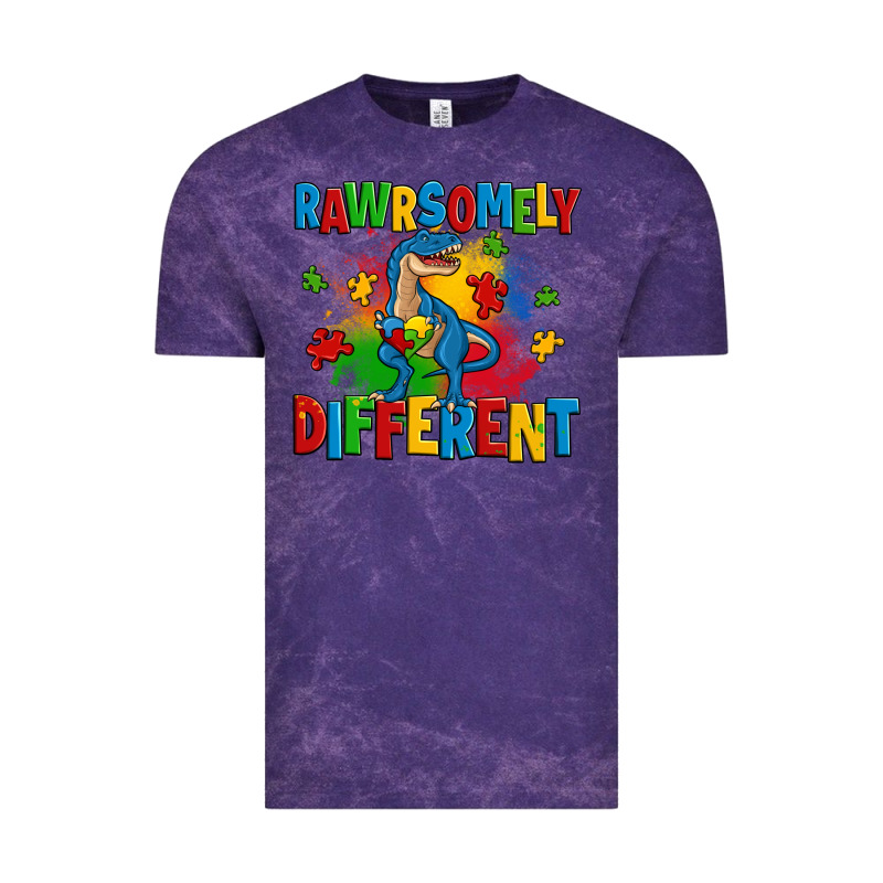 Rawrsomely Different Autism Trex Vintage Tee by Zillion Design Studio | Teevron