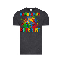 Vintage Black rawrsomely different autism trex Vintage Tee - Zillion Design Studio