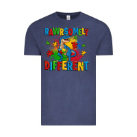 Vintage Denim rawrsomely different autism trex Vintage Tee - Zillion Design Studio