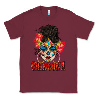 Burgundy chingona latina bun mama Classic Tee - BundleAndBundleShop