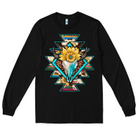 Black cowhide leopard bull skull aztec Long Sleeve Tee - JahusDesignShop