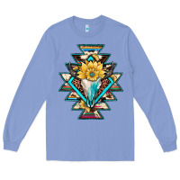 Colony Blue cowhide leopard bull skull aztec Long Sleeve Tee - JahusDesignShop