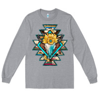 Heather Grey cowhide leopard bull skull aztec Long Sleeve Tee - JahusDesignShop