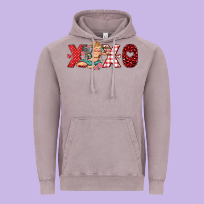 Xoxo Cupid Vintage Hoodie Designed By Ranaportraitstore