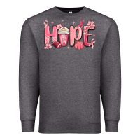 Charcoal Heather breast cancer awareness hope Premium Sweatshirt - MaliasSmallBusiness