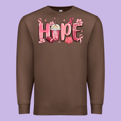 Breast Cancer Awareness Hope Premium Sweatshirt Designed By Maliassmallbusiness