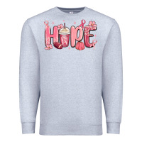 Heather Grey breast cancer awareness hope Premium Sweatshirt - MaliasSmallBusiness