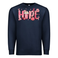 Navy breast cancer awareness hope Premium Sweatshirt - MaliasSmallBusiness