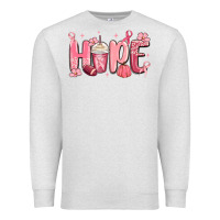 Oatmeal Heather breast cancer awareness hope Premium Sweatshirt - MaliasSmallBusiness