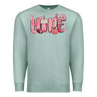 Seafoam breast cancer awareness hope Premium Sweatshirt - MaliasSmallBusiness