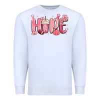 White breast cancer awareness hope Premium Sweatshirt - MaliasSmallBusiness