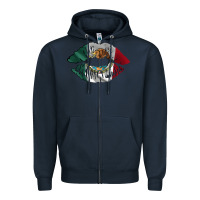 Navy mexico lips Zipper Hoodie - AdoDesignShop