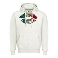 Oatmeal Heather mexico lips Zipper Hoodie - AdoDesignShop