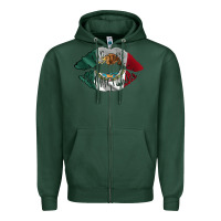 Sports Green mexico lips Zipper Hoodie - AdoDesignShop