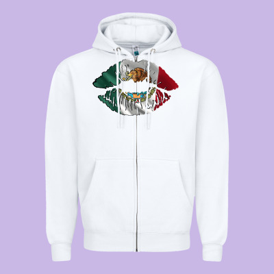 Mexico Lips Zipper Hoodie Designed By Adodesignshop