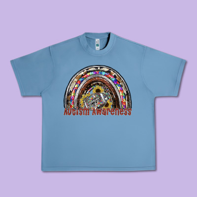 Autism Avareness Football Urban Heavy Tee Designed By Sublimationcraftshop