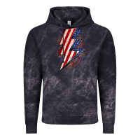 Cloud Black leopard american flag lightning bolt Vintage Hoodie - Zillion Design Studio