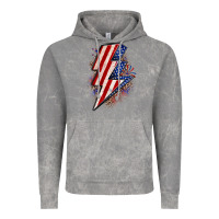 Cloud Rock leopard american flag lightning bolt Vintage Hoodie - Zillion Design Studio