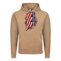 Vintage Coffee leopard american flag lightning bolt Vintage Hoodie - Zillion Design Studio