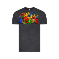 Vintage Black totally ausome autism Vintage Tee - Zillion Design Studio