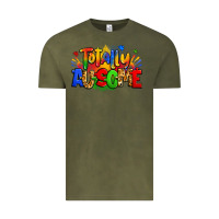 Vintage Olive totally ausome autism Vintage Tee - Zillion Design Studio