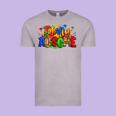 Totally Ausome Autism Vintage Tee Designed By Zillion Design Studio