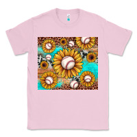 Bubblegum Pink baseball leopard turquoise sunflower Classic Tee - JahusDesignShop
