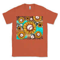 Copper baseball leopard turquoise sunflower Classic Tee - JahusDesignShop