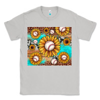 Moon Dust baseball leopard turquoise sunflower Classic Tee - JahusDesignShop