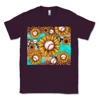 Plum baseball leopard turquoise sunflower Classic Tee - JahusDesignShop