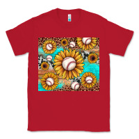 Red baseball leopard turquoise sunflower Classic Tee - JahusDesignShop