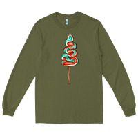 Army Green bluered lollipop Long Sleeve Tee - AdoDesignShop
