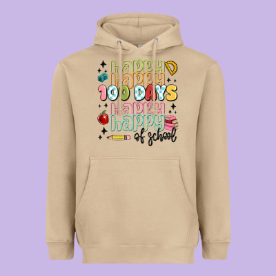 100 Days Of School Heavyweight Hoodie Designed By Maliassmallbusiness