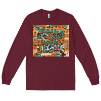Burgundy protected husband saved by jesus Long Sleeve Tee - JahusDesignShop