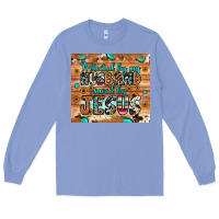 Colony Blue protected husband saved by jesus Long Sleeve Tee - JahusDesignShop