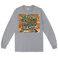 Heather Grey protected husband saved by jesus Long Sleeve Tee - JahusDesignShop
