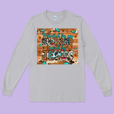 Protected Husband Saved By Jesus Long Sleeve Tee Designed By Jahusdesignshop