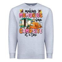 Heather Grey making memories one campsite at a time Premium Sweatshirt - MaliasSmallBusiness