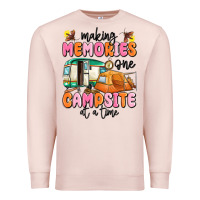 Pale Pink making memories one campsite at a time Premium Sweatshirt - MaliasSmallBusiness