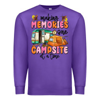 Purple making memories one campsite at a time Premium Sweatshirt - MaliasSmallBusiness