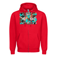 Red western cowhide turquoise and wood background Zipper Hoodie - Artiststas
