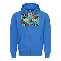 True Royal western cowhide turquoise and wood background Zipper Hoodie - Artiststas