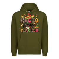 Army Green nacho average teacher Premium Hoodie - LillyAllenDesigns