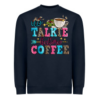 Navy no talkie before coffee Heavyweight Sweatshirt - Zillion Design Studio