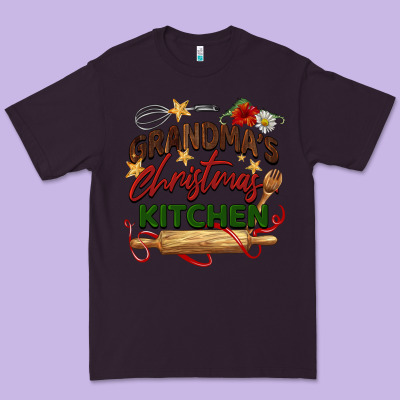 Grandma's Christmas Kitchen Premium Tee Designed By Barkaloodesign