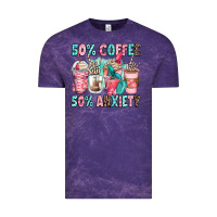 Cloud Purple 50 coffee 50 anxiety coffee cups Vintage Tee - Zillion Design Studio