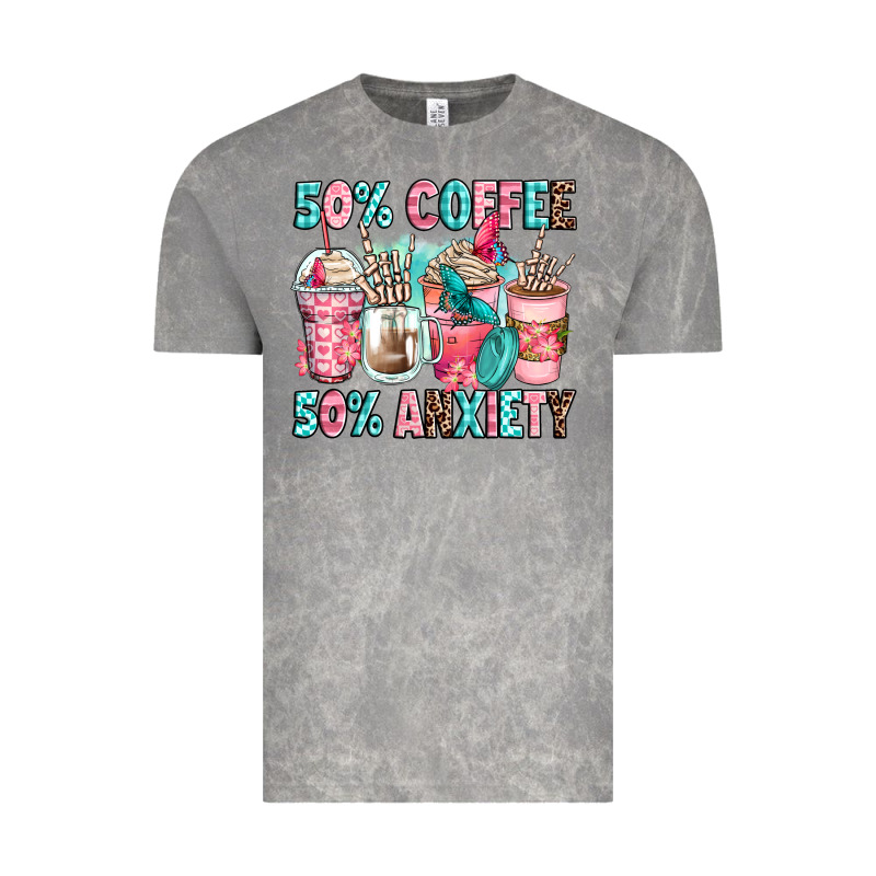 50 Coffee 50 Anxiety Coffee Cups Vintage Tee by Zillion Design Studio | Teevron