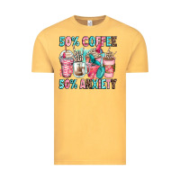 Vintage Mustard 50 coffee 50 anxiety coffee cups Vintage Tee - Zillion Design Studio